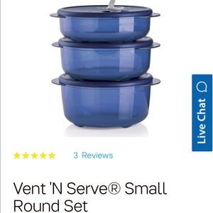 Tupperware Vent N Serve 3 pc set
